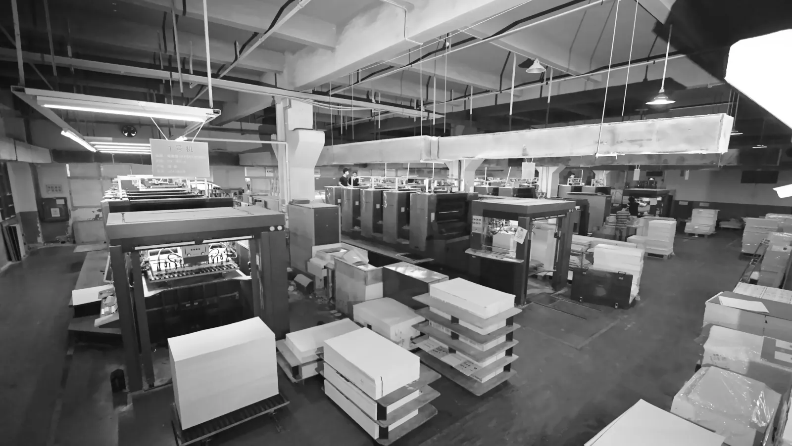 Offset printing equipment used for printed packaging production