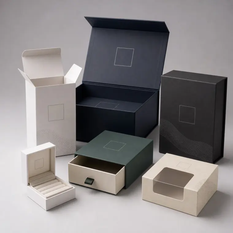 Custom rigid gift box production samples