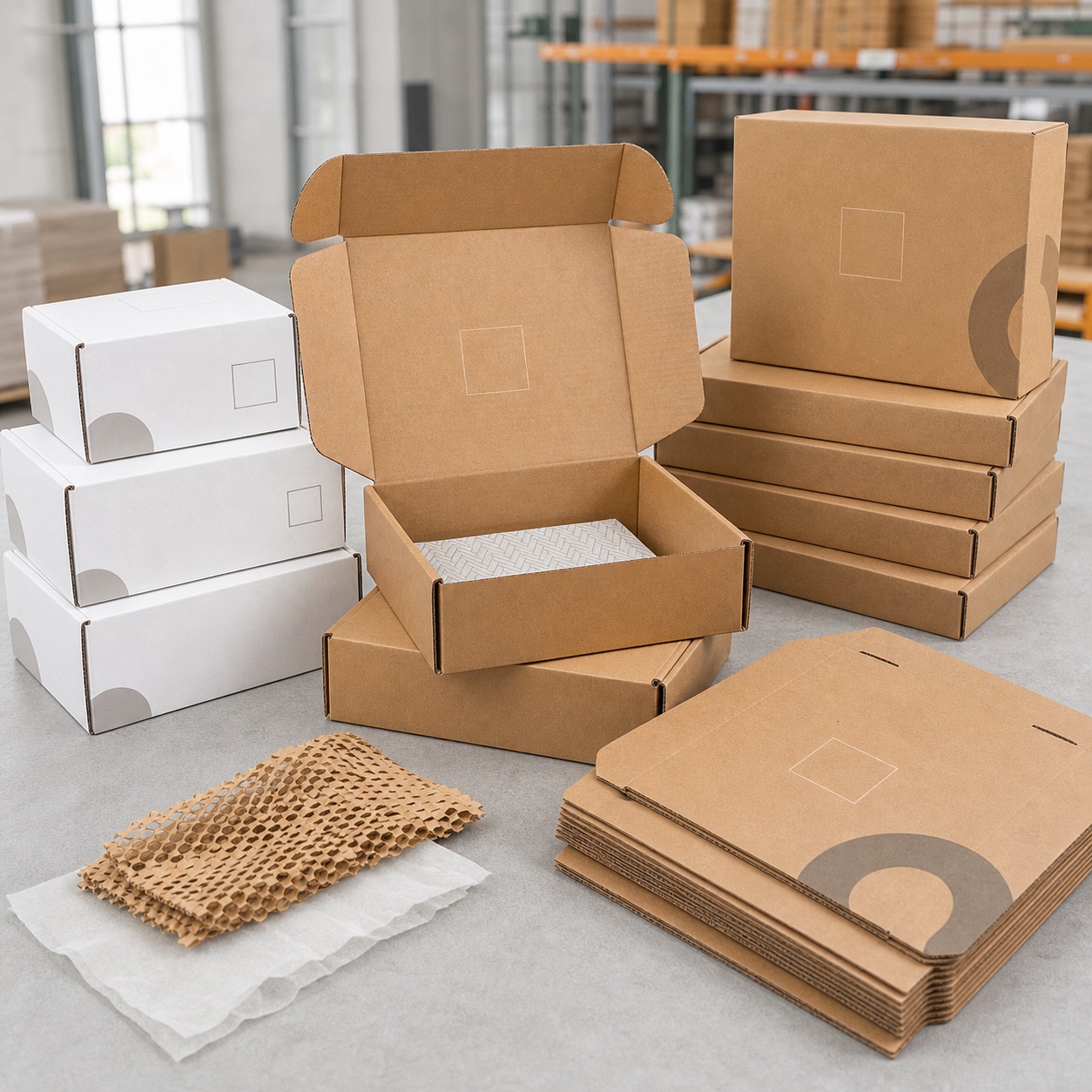 Corrugated mailer boxes for ecommerce shipping